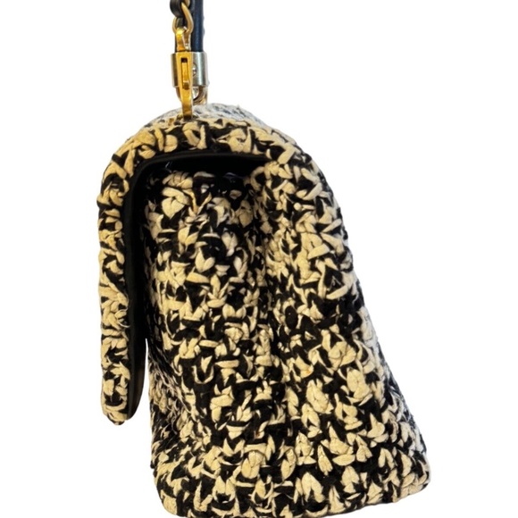 Chanel Tweed Coco Handle Black Tweed Purse - Picture 7 of 8